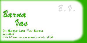 barna vas business card